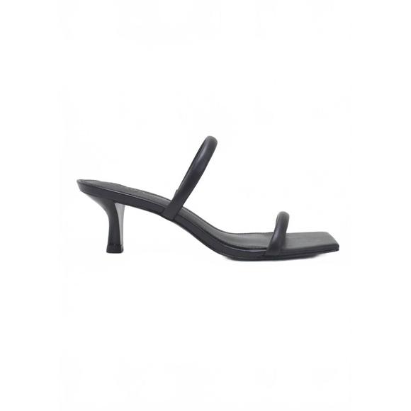 NEW COCCO MIAMI women's kitten heel slide sandal in black - Picture 1 of 1